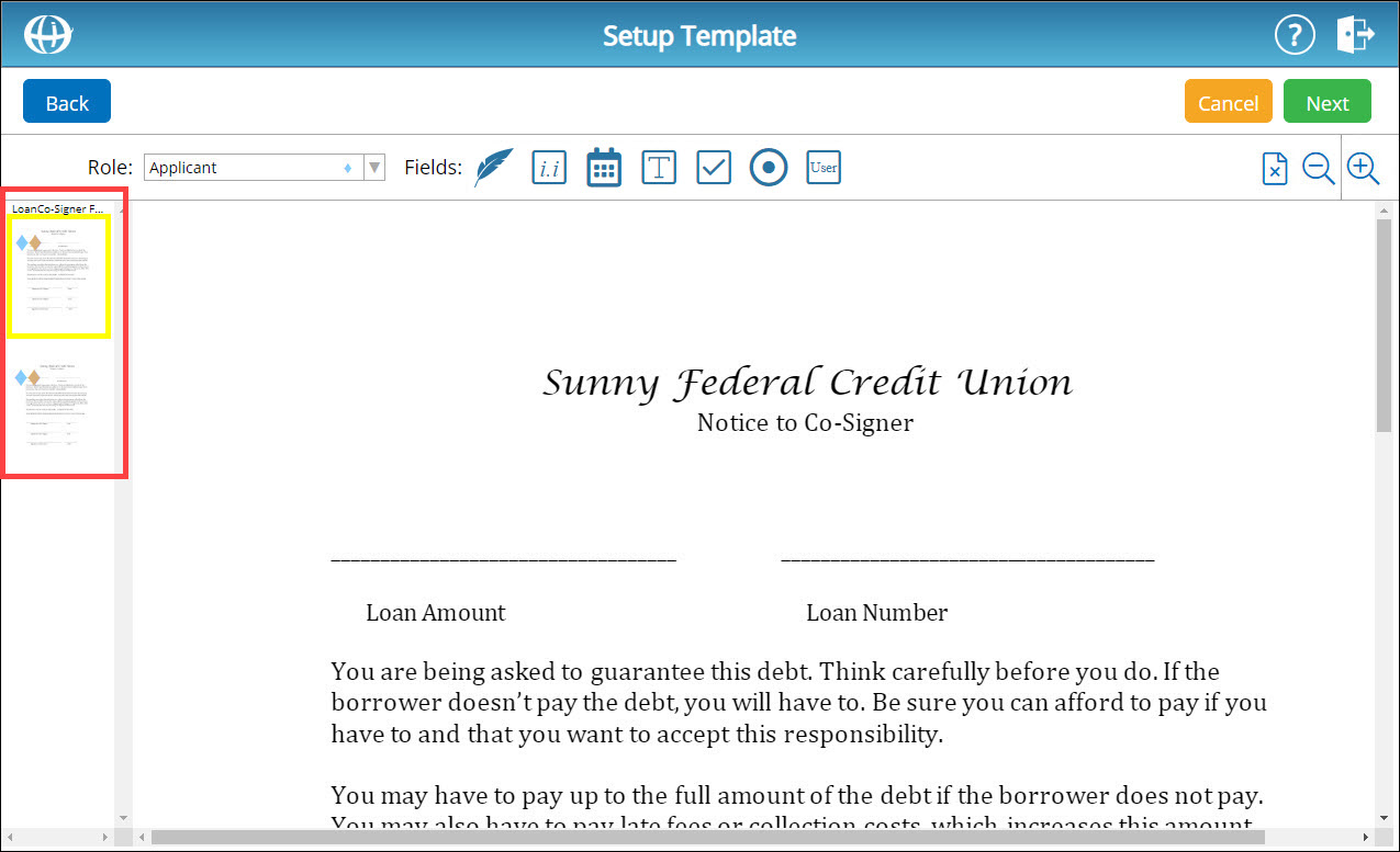 Set Up Template